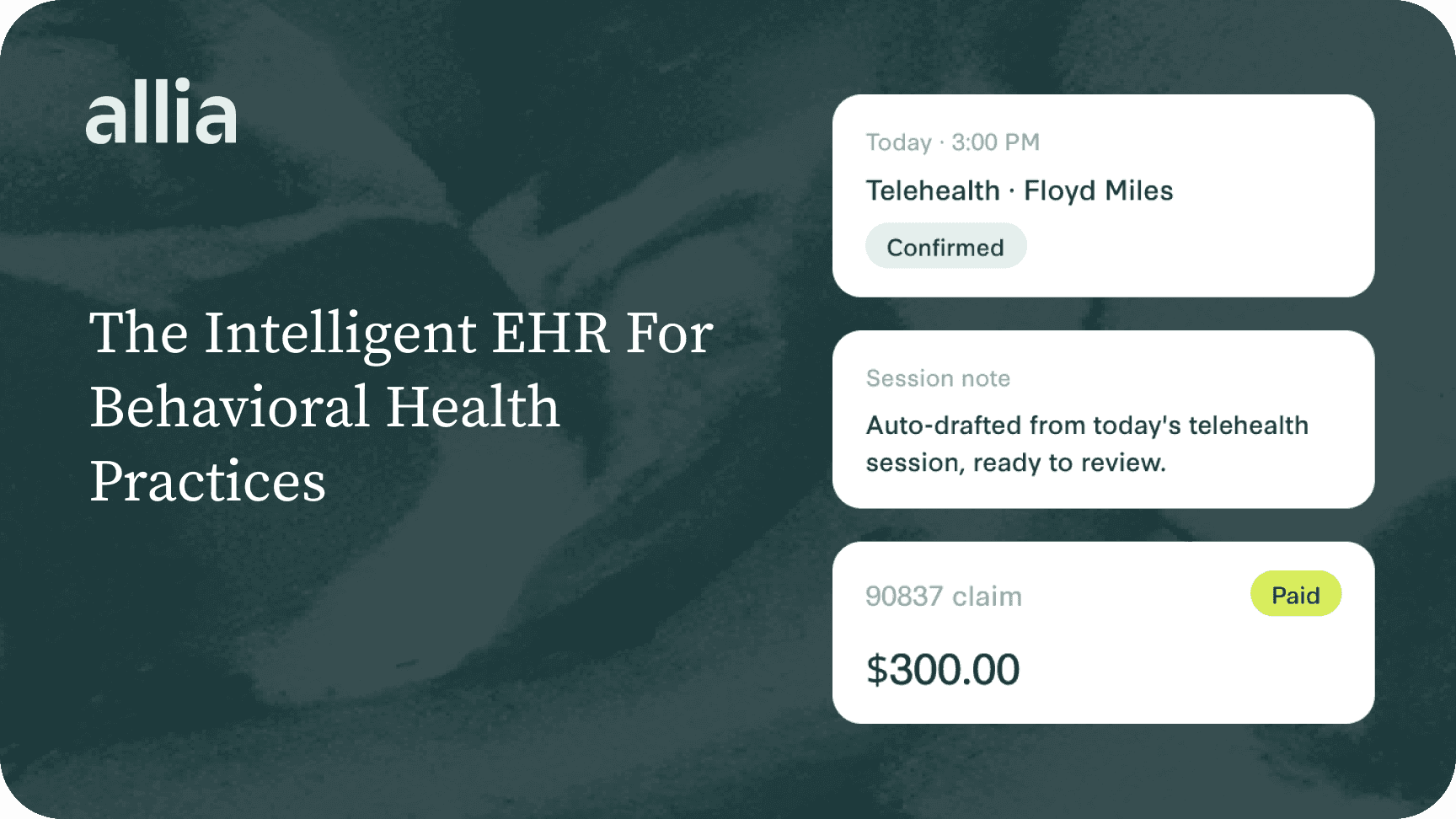 Allia intelligent platform for behavioral health practices
