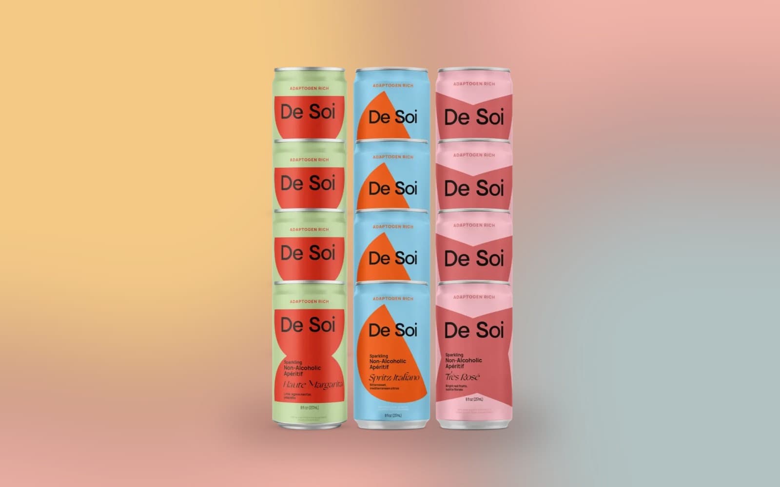 De Soi non-alcoholic aperitif bottles
